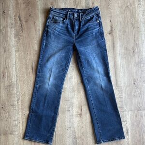 American Eagle Outfitters Blue Straight Jeans Classic Denim